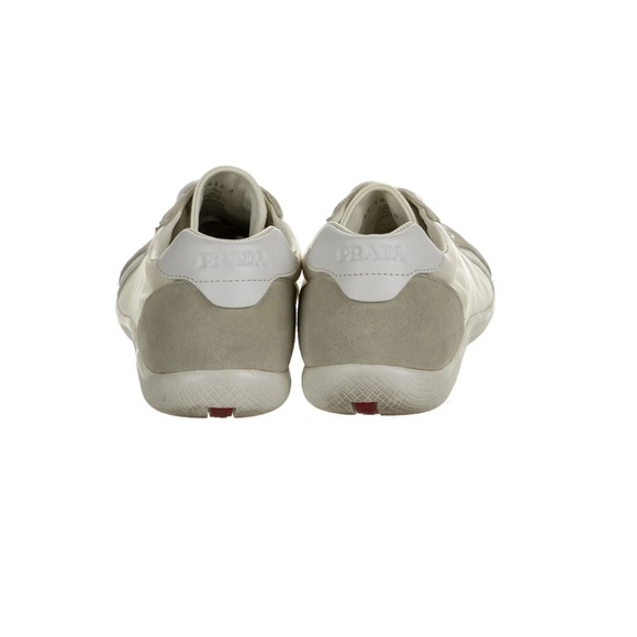 PRADA Colorblock Pattern  Low Top Sneakers Size: 8  white VERY good condition - Picture 5 of 7